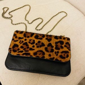 CABI Crossbody & Belt Bag with Calf Hair Leopard Flap